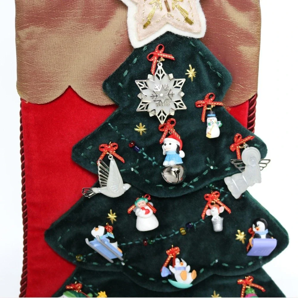 Vintage Hallmark Stocking Display Tree w/ 23 Miniature Mini Ornaments 2005 - Picture 3 of 7